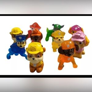 10 Paw Patrol Action Figures Set - Multicolor 2 inches to 3 inches tall mixture